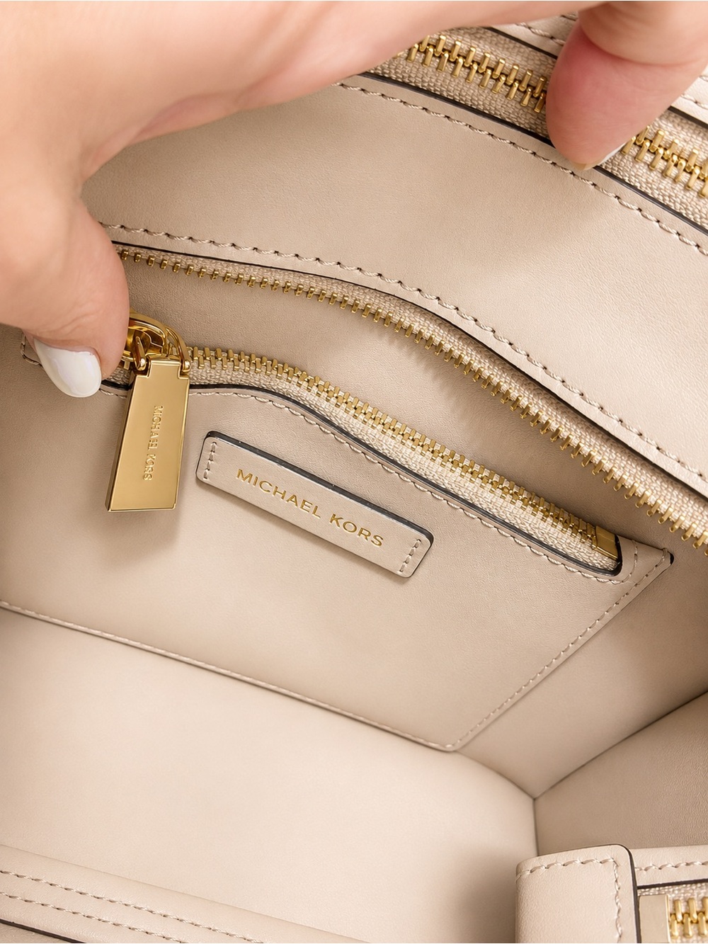 Michael Kors Mercer Studio Woven Leather Crossbody Satchel | Dusty Rose Pink - Picture 13 of 16